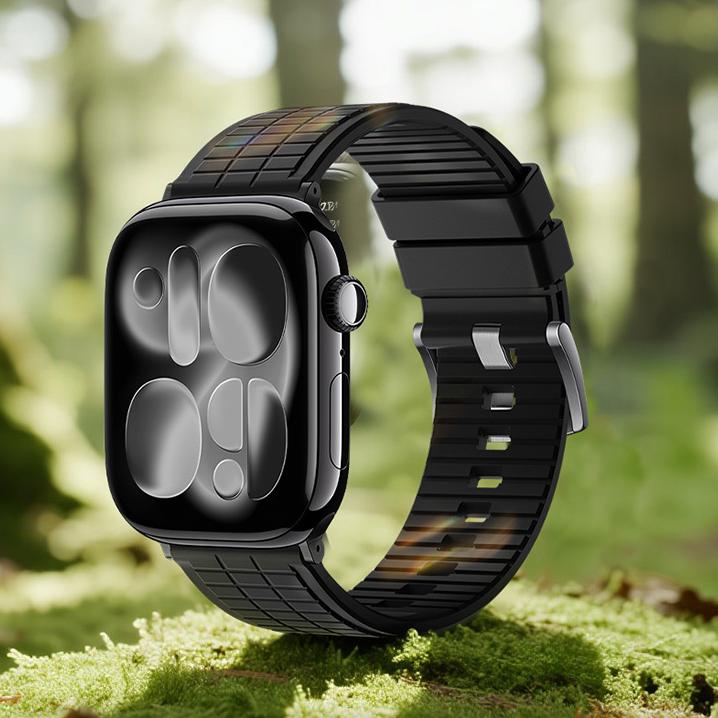 【薄くてしなやか】グリッドフィットラバーバンド【アップルウォッチ】