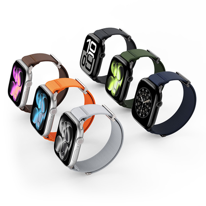 【無段階フィット】マグクロージャーナイロンバンド【アップルウォッチ】