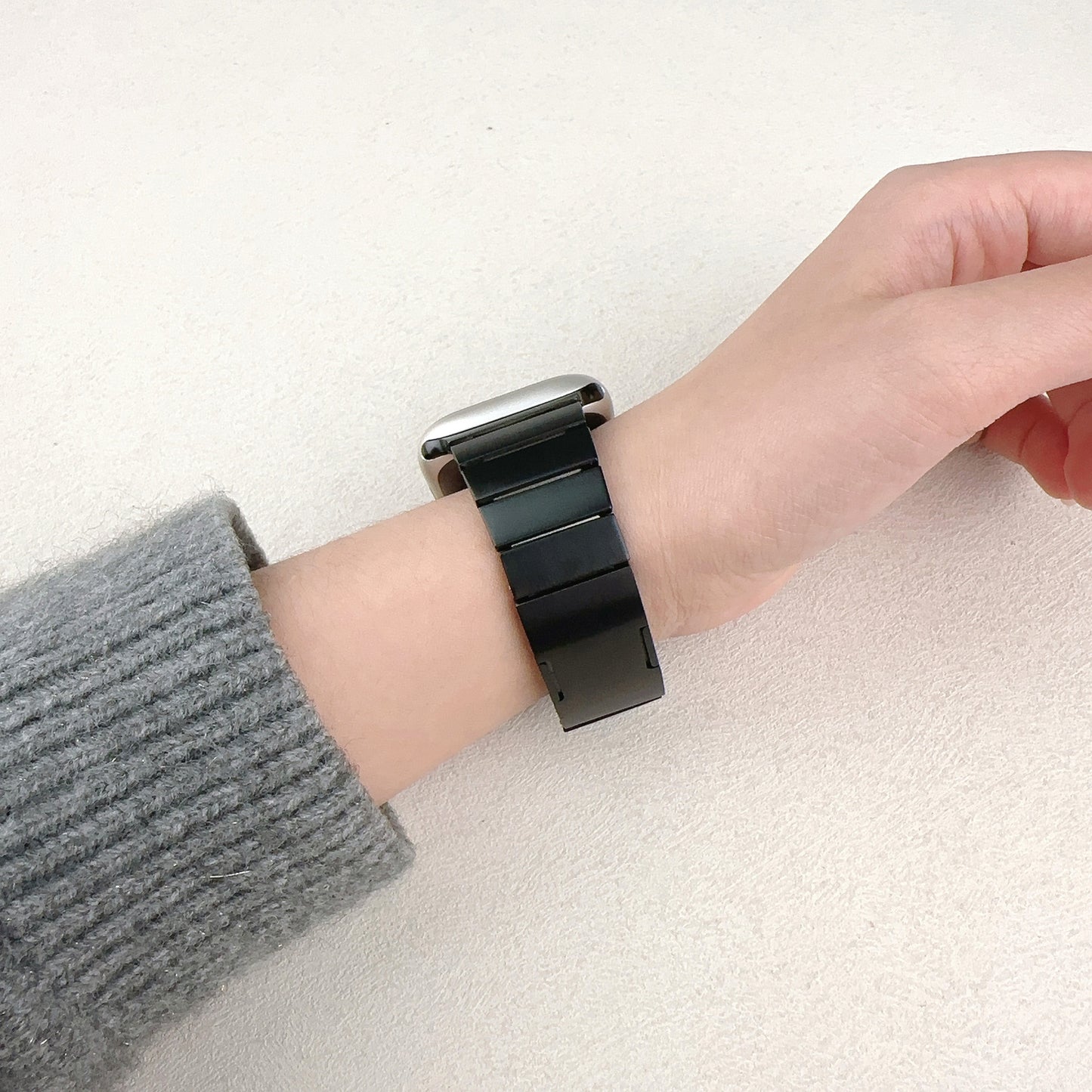 【手首に干渉しない】リンクブレスレットメタルバンド【アップルウォッチ】