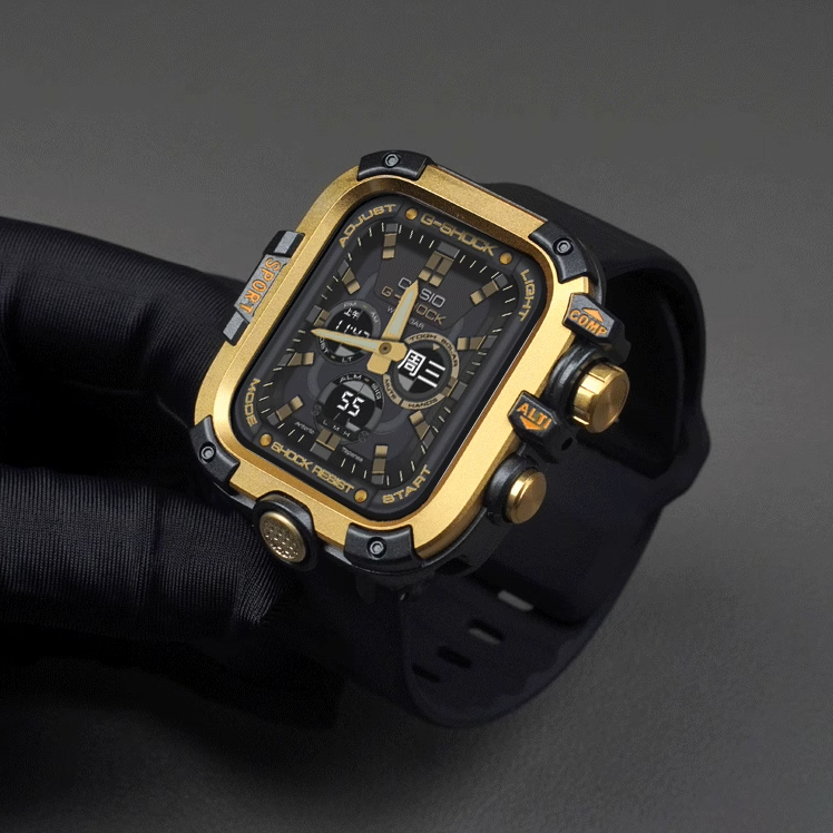 Double-sided protective metal bumper hard case for Apple Watch