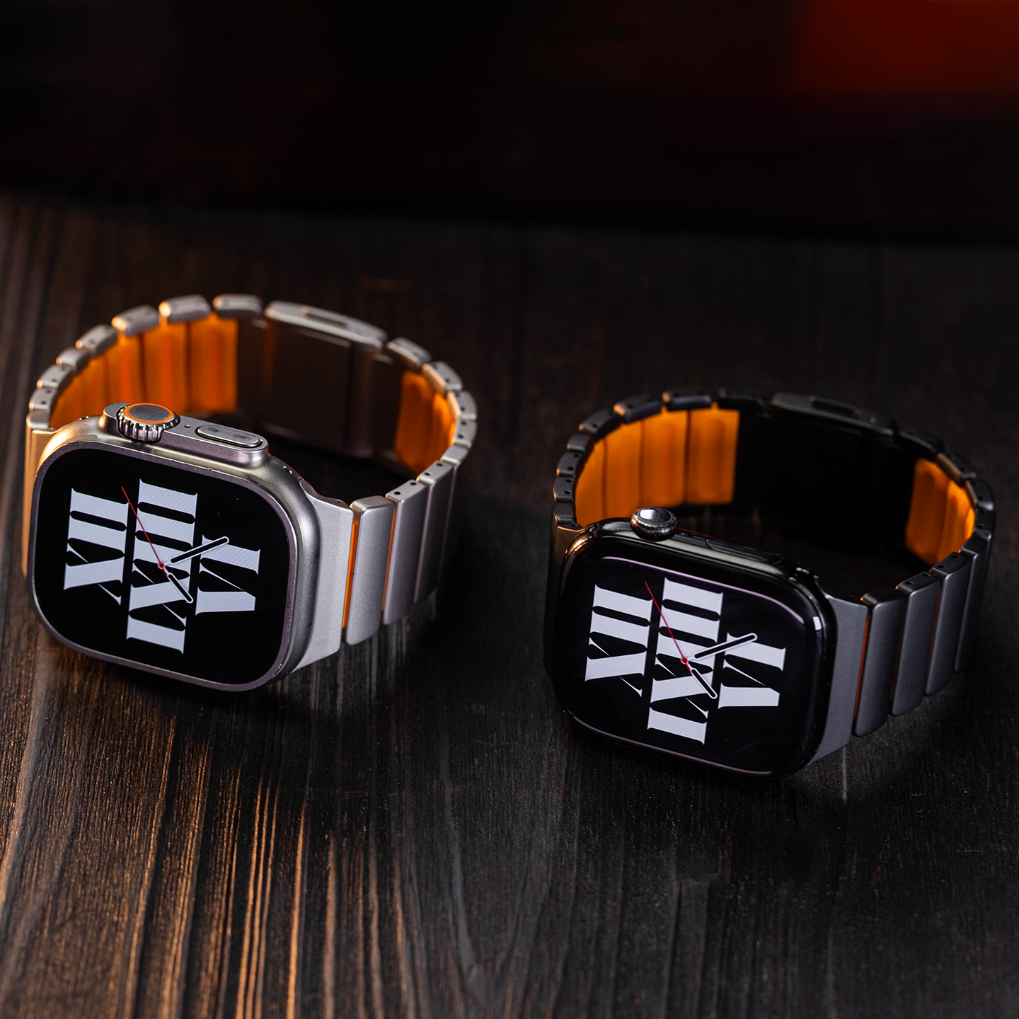 【新感覚デザイン】ツイストラバーチタンバンド【アップルウォッチ】