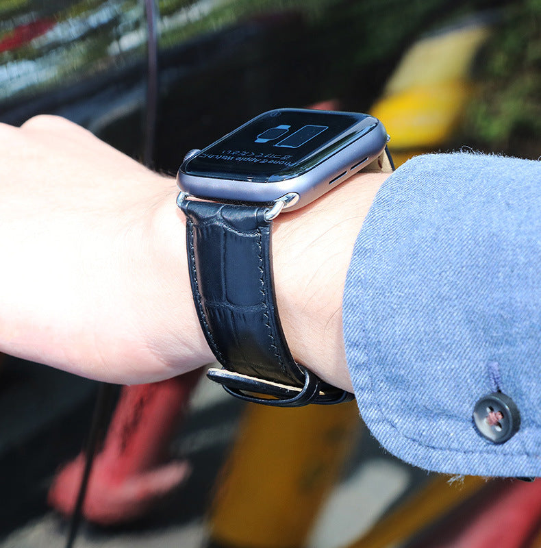 Elegant grained leather band for Apple Watch (4 colors available)