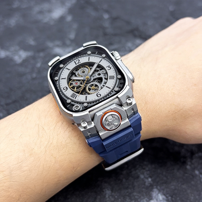 【重厚感MAX】インダストリアルシリコンバンド【アップルウォッチ】