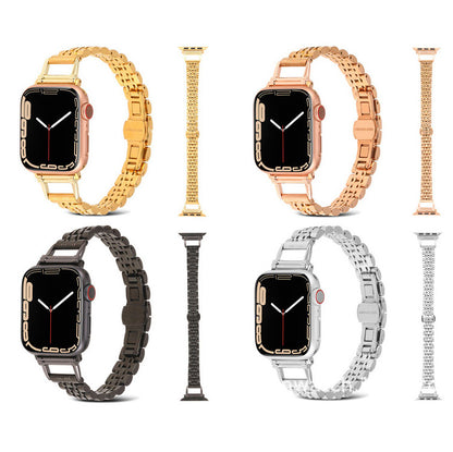 [4 colors available] Square buckle steel band [Apple Watch]