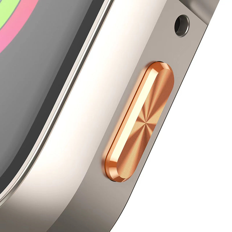 Orange Accent Protective Case for Apple Watch with Film