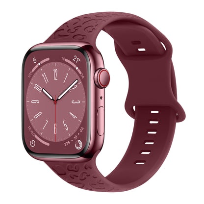 [14 colors available] Leopard pattern silicone band [Apple Watch]