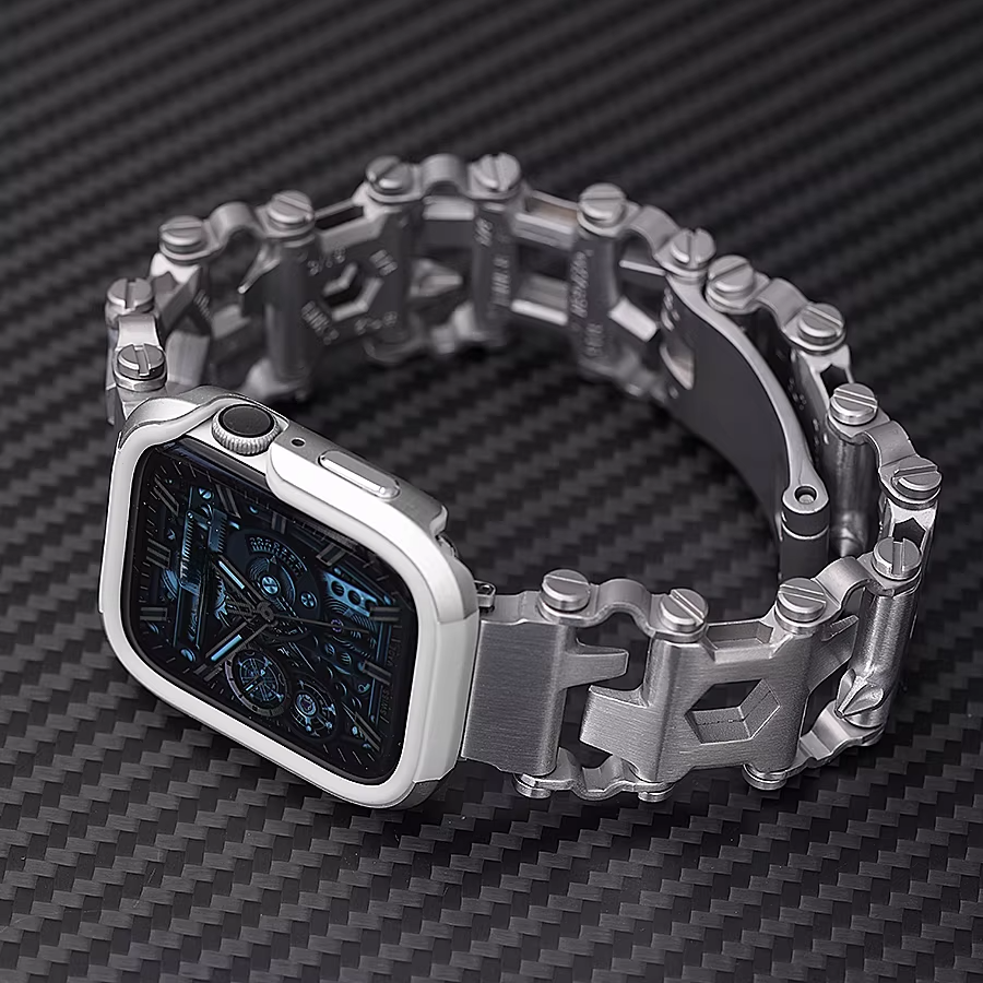 【シルバークラウン】マルチツールステンレスバンド【アップルウォッチ】