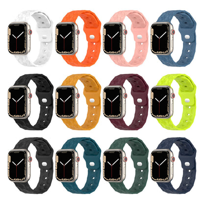 [12 colors available] Football pattern silicone band [Apple Watch]