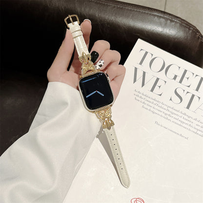 【可憐な蝶々】バタフライスリムレザーバンド【アップルウォッチ】