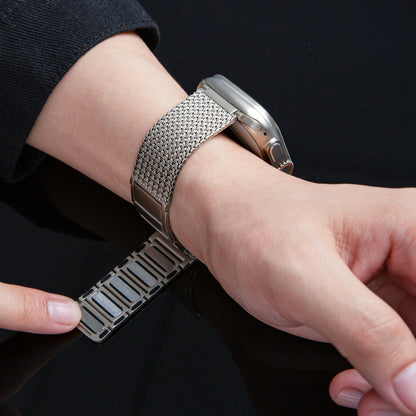 [3 colors available] Magnetic mesh stainless steel band [Apple Watch]