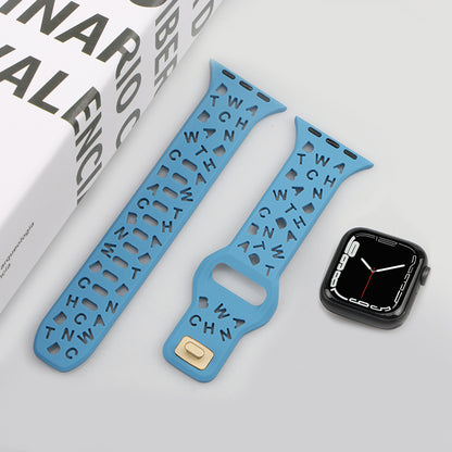 [11 colors available] Typographic silicone band [Apple Watch]