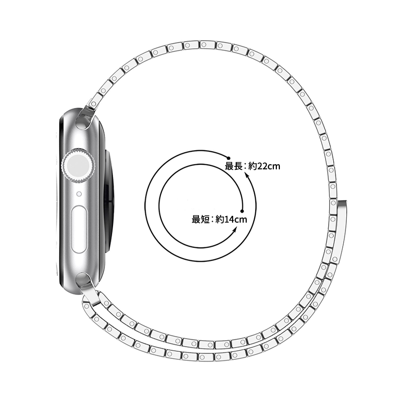 【磁力で簡単装着】メッシュループマグネットバンド【アップルウォッチ】
