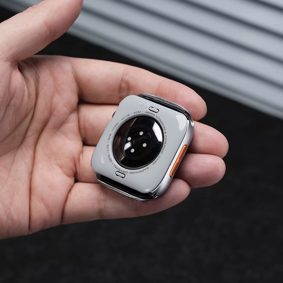 【ガラス付き両面保護】プレミアムメタルバンパーケース【アップルウォッチ】