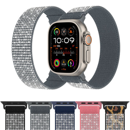 [5 colors available] Glitter mesh nylon band [Apple Watch]