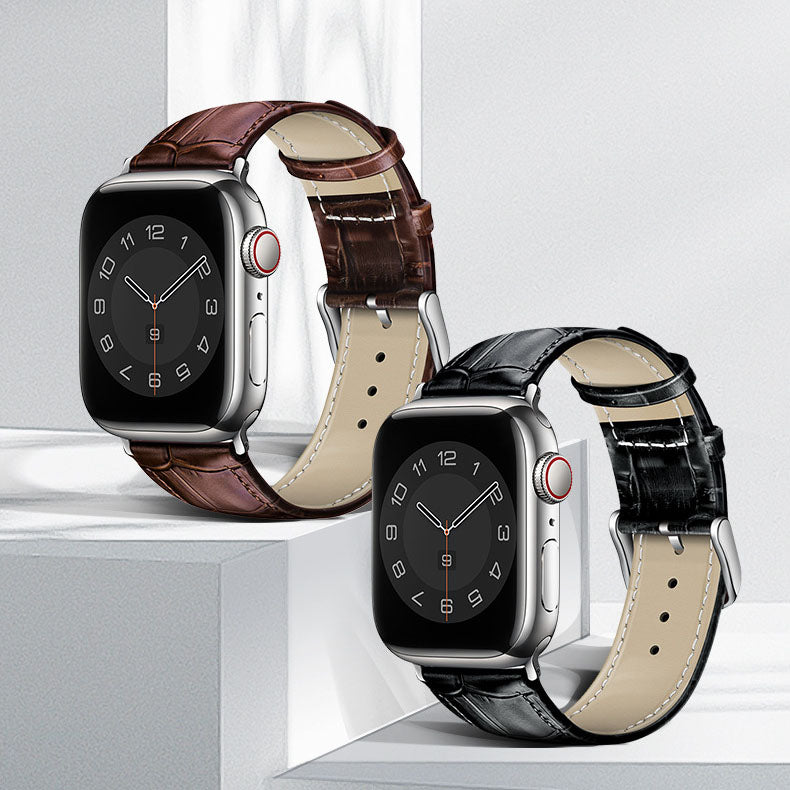 Elegant grained leather band for Apple Watch (4 colors available)