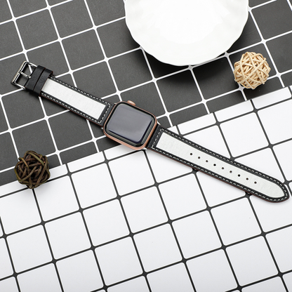 【大人の配色】キャンバスレザーミックスバンド【アップルウォッチ】