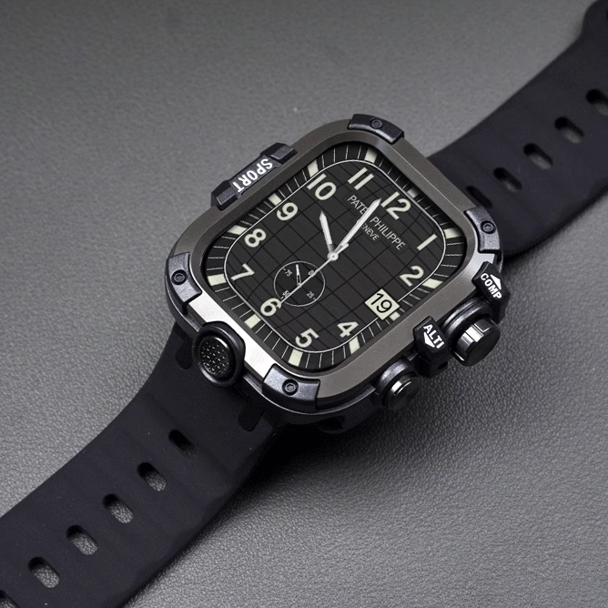 Double-sided protective metal bumper hard case for Apple Watch
