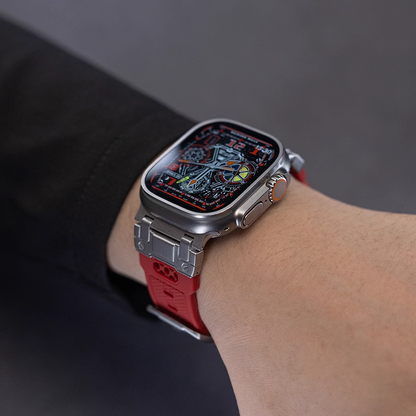 【男前デザイン】メカニカルタフシリコンバンド【アップルウォッチ】