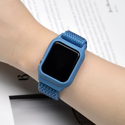 【全23色】シリコンケース一体型ナイロンバンド【アップルウォッチ】