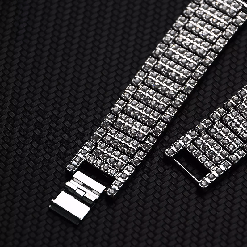 [Silver Crown] Jewelry Stone Metal Band [Apple Watch]