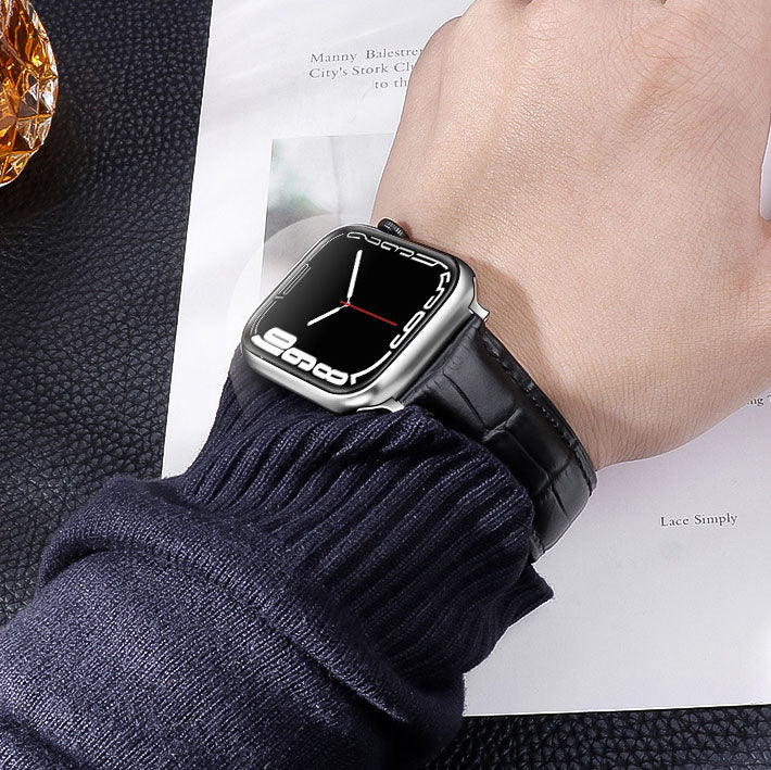 Elegant grained leather band for Apple Watch (4 colors available)