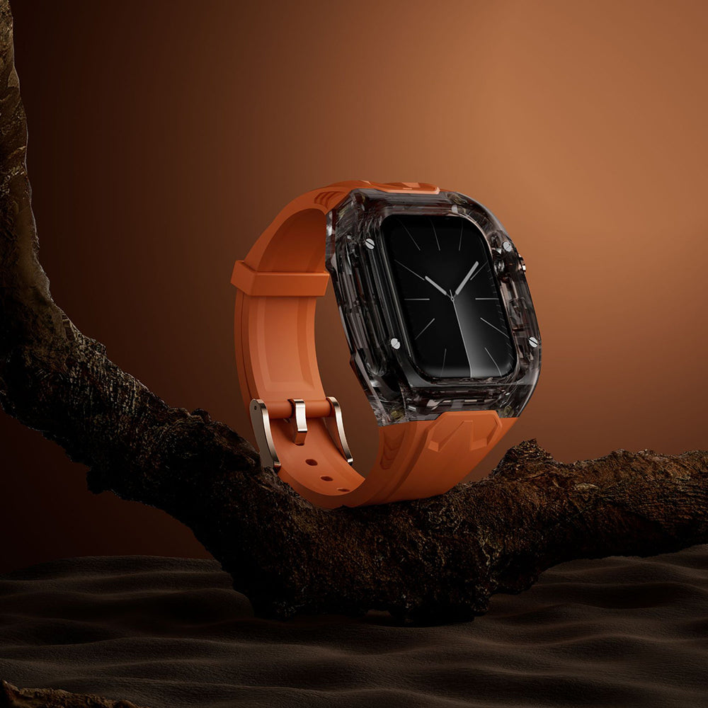 [6 colors available with integrated case] Crystal Explorer TPU band [Apple Watch]