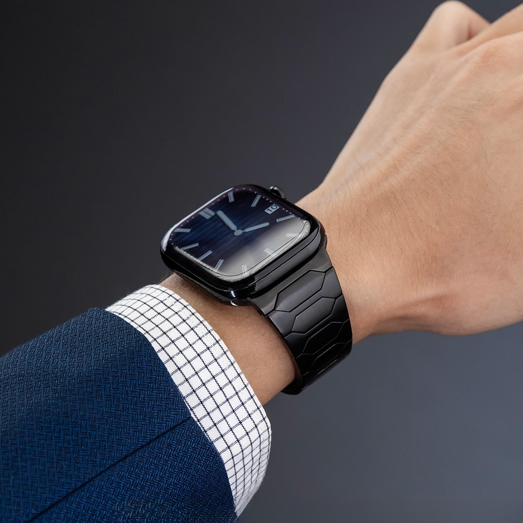 シルバークラウン】クロスジョイントメタルバンド【アップルウォッチ