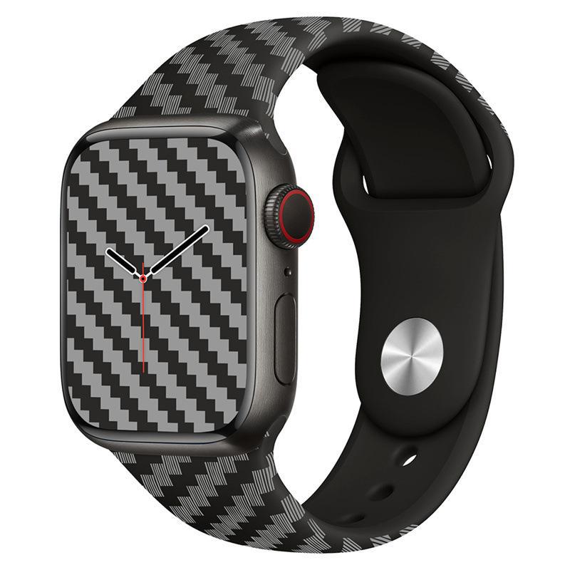 【全9色】カーボンファイバーパターンシリコンバンド【アップルウォッチ】 - Apple Watchバンド専門通販【BELTIES(ベルティーズ)】