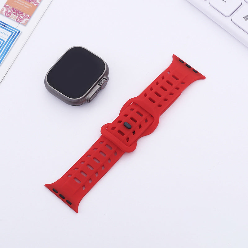 【太めで快適】エアホールマグシリコンバンド【アップルウォッチ】