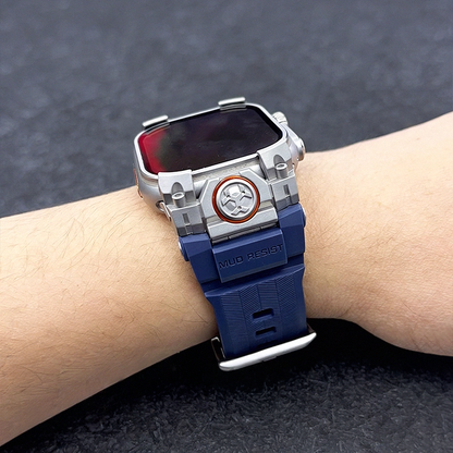 【重厚感MAX】インダストリアルシリコンバンド【アップルウォッチ】