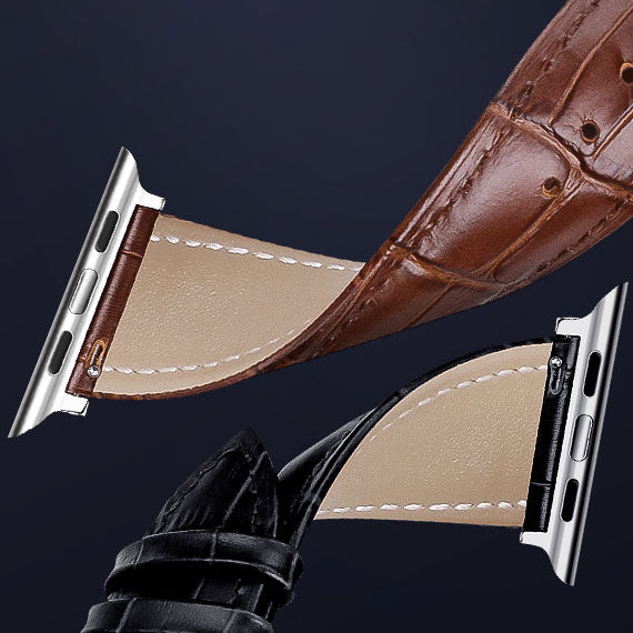 Elegant grained leather band for Apple Watch (4 colors available)
