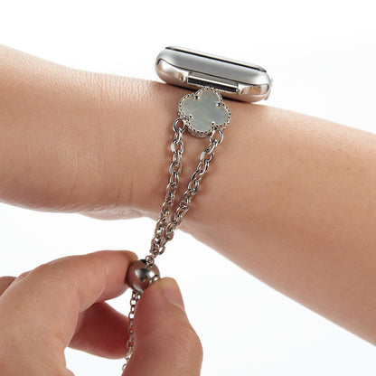 【大人可愛い】クローバーチェーンメタルバンド【アップルウォッチ】