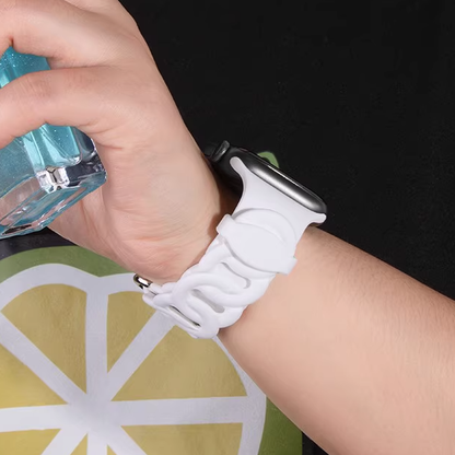 【個性派スタイル】リングホールシリコンバンド【アップルウォッチ】