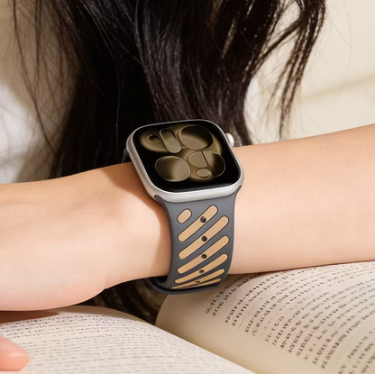 【強力マグネット】バイカラーフィットラバーバンド【アップルウォッチ】