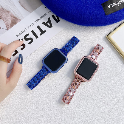 [6 colors available with cover] Acrylic crystal band [Apple Watch]