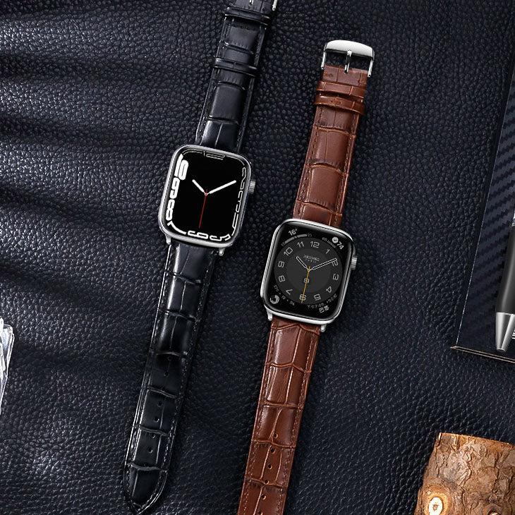 Elegant grained leather band for Apple Watch (4 colors available)