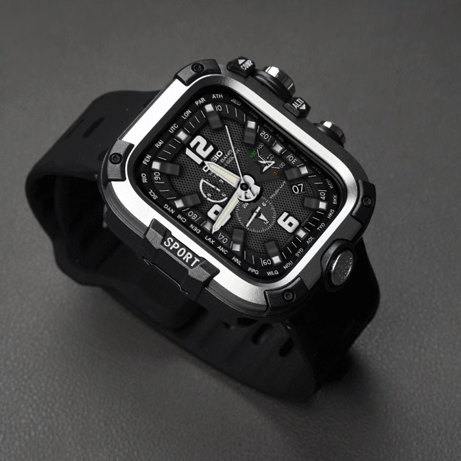 Double-sided protective metal bumper hard case for Apple Watch