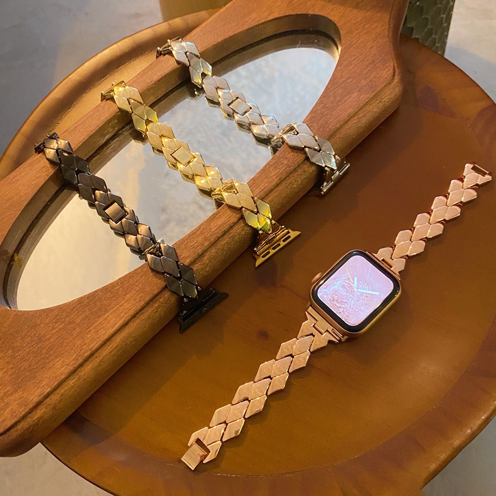 【モダン造形】ロンバスリンクメタルバンド【アップルウォッチ】