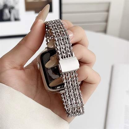 【繊細Vメッシュ】スリムメッシュマグネットバンド【アップルウォッチ】