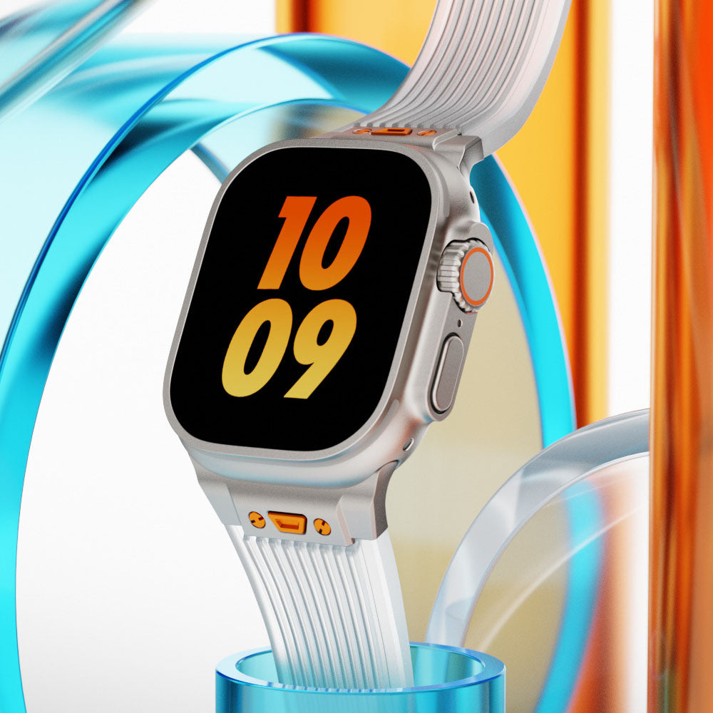 [8 colors available] Clear Water Silicone Band [Apple Watch]