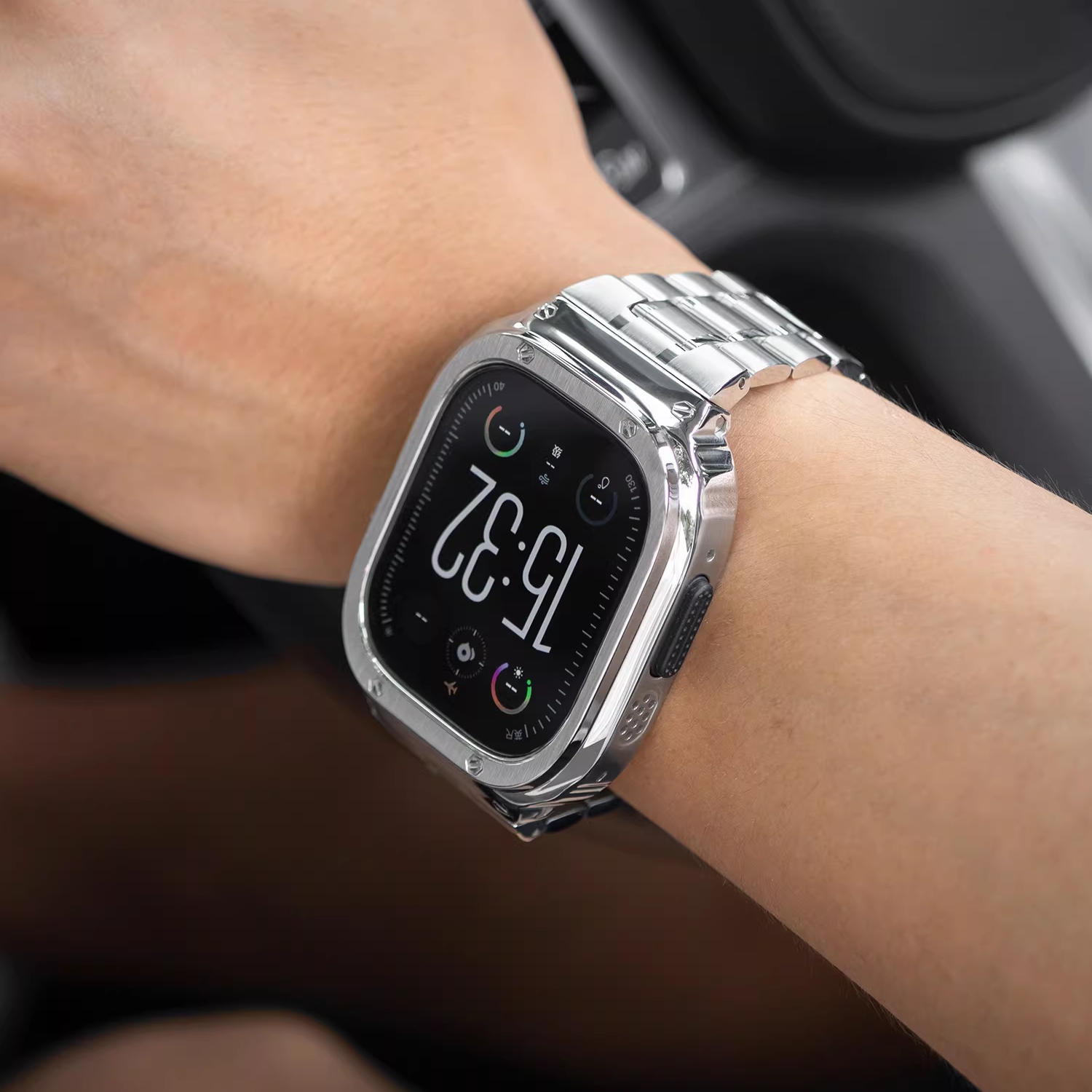 全5色】タフステンレスケース一体型バンド【アップルウォッチ