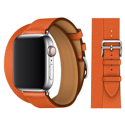 [10 colors available] Double loop leather strap [Apple Watch]