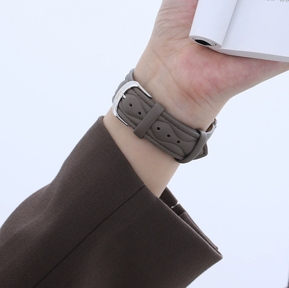 【秋の装いに】ウィーブステッチレザーバンド【アップルウォッチ】