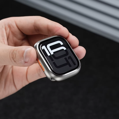 【ガラス付き両面保護】プレミアムメタルバンパーケース【アップルウォッチ】