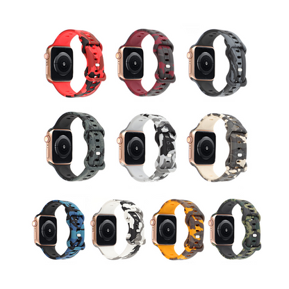 【防水×迷彩】カモフラージュシリコンバンド【アップルウォッチ】