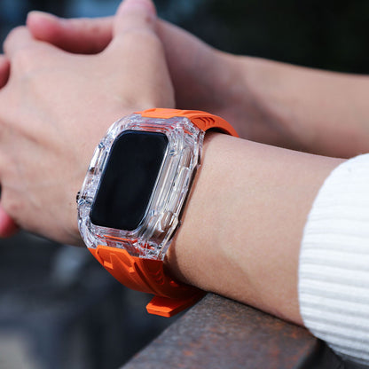 [6 colors available with integrated case] Crystal Explorer TPU band [Apple Watch]