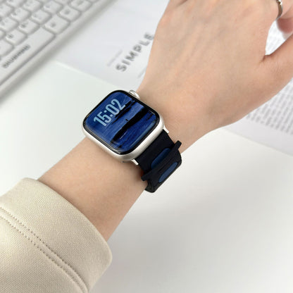 【立体バイカラー】パッドリンクシリコンバンド【アップルウォッチ】