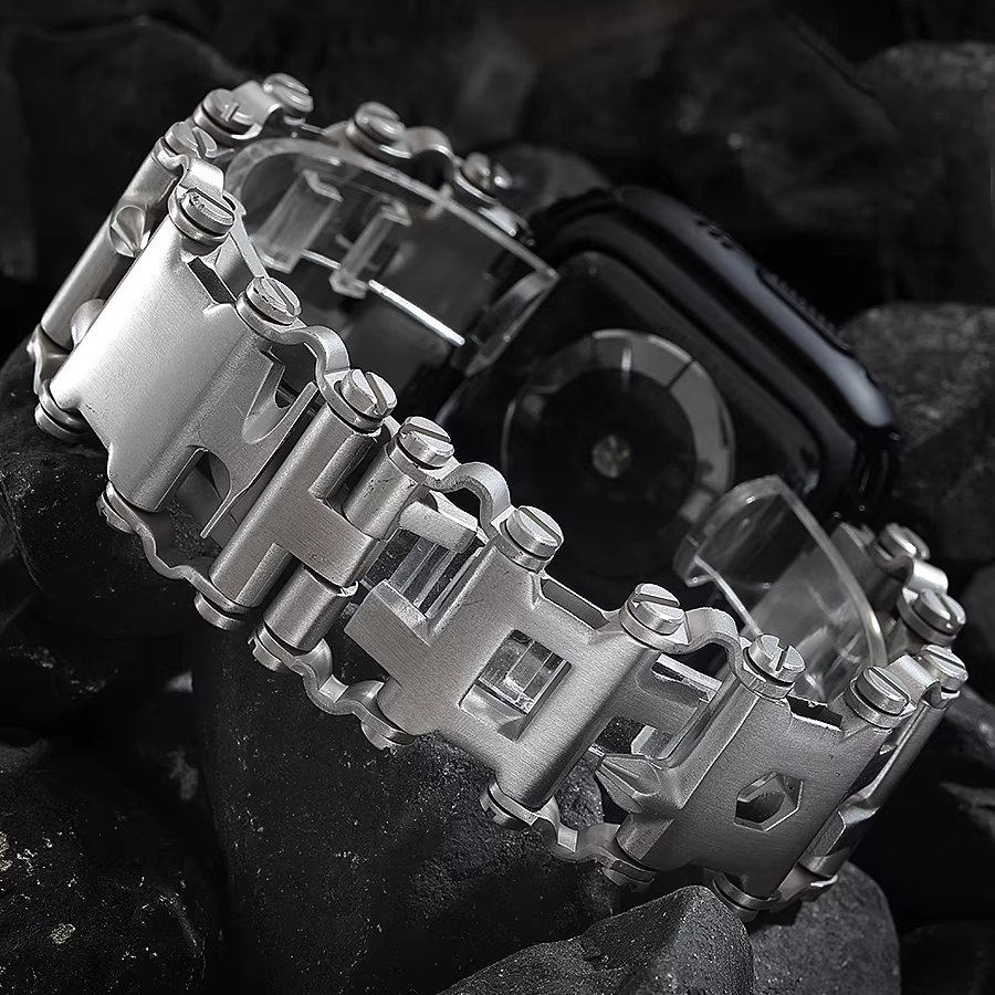 【シルバークラウン】マルチツールステンレスバンド【アップルウォッチ】