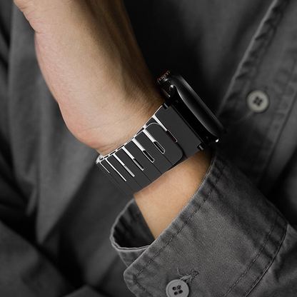 【しっかりフィット】マグネットロックシリコンバンド【アップルウォッチ】