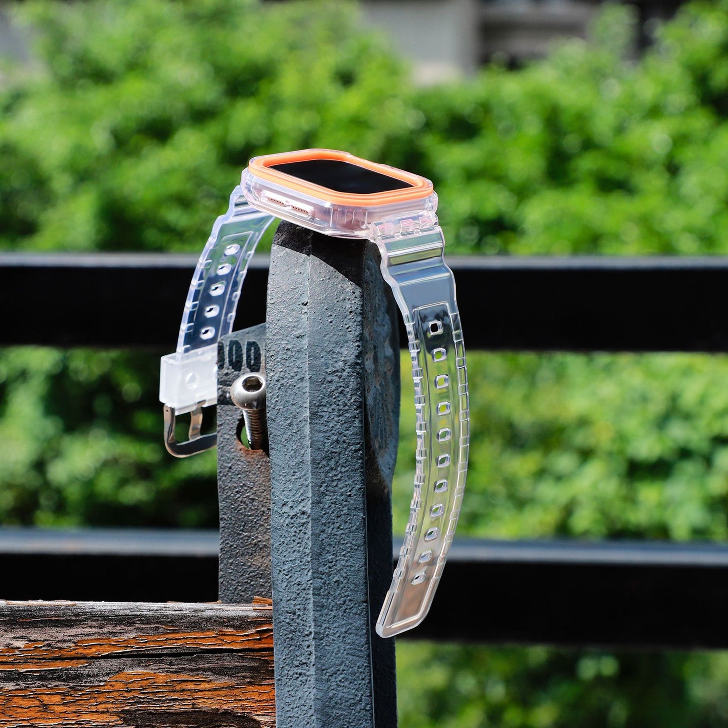 【Series 10/11対応】オールクリアTPU一体型バンド【アップルウォッチ】